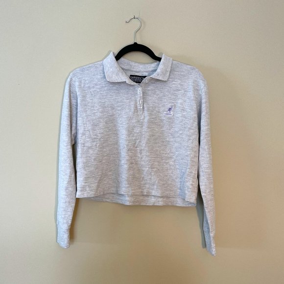 Kangol Cropped Collared Sweatshirt - Size US Small - Picture 1 of 4
